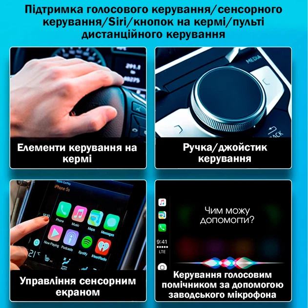Підтримка голосового керування та кнопок на кермі